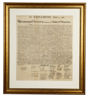 Rare 1848 Peter Force Engraving of the Declaration of Independence